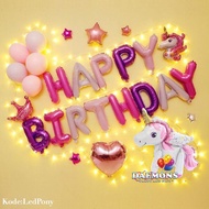 UNICORN DECORATION PACKAGE 9 UN 9/S BIRTHDAY DECORATION/S HAPPY BIRTHDAY DECORATION/S COMPLETE DECOR