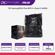 【DYNACORE BUNDLE】Asus TUF Gaming B550-Plus WiFi II ATX Motherboard with AMD Ryzen 5 5600G 6 Core AM4