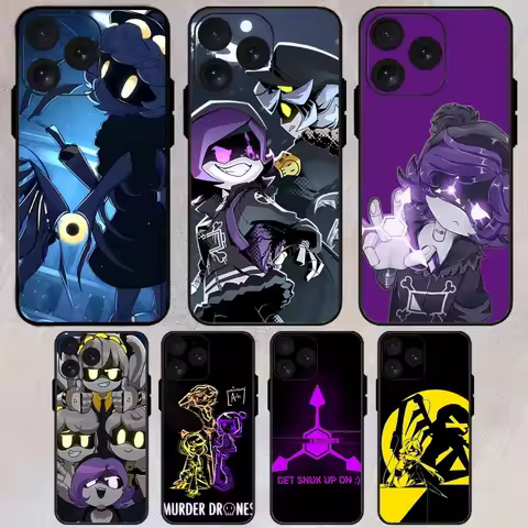 Game M-Murder Drones Phone Case For iPhone 8 11 12 13 Pro 14 15 Mini X XR XS max Plus Shell