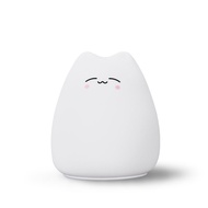 Silicone Touch Sensor Night Lamp LED Home Lighting Decor Kids Bedroom 7 Colors Cute Cat Night Light