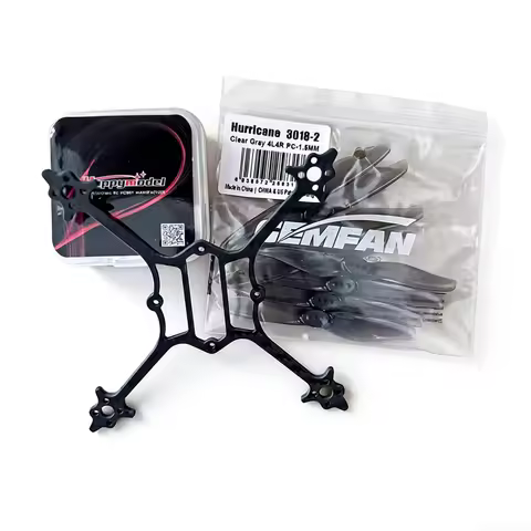 HappyModel Crux3 FPV Kit - 3inch Toothpick Frame with 4x EX1202.5 Motor & Gemfan 3018 Propellers (4P