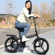 Fashion 16-Inch 20-Inch Foldable Disc Brake Bicycle Male and Female Adult Student Light and Portable Adult Work Geared Bicycle