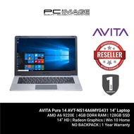 AVITA PURA 14 AVT-NS14A6MYG431 14" Laptop Black/ Grey (A6 9220E, 4GB, 128GB, Windows 10 Home)