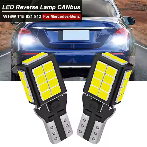 2pcs LED Reverse Light Blub Lamp W16W T15 Canbus For Mercedes Benz CLS SLK S R M Class C218 X218 W16
