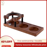 Espresso Coffee Tamper 53MM 54MM 58MM, Walnut Wood Storage Rack & Portafilter Holder, BaristaAccesso