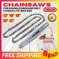 12" 16" 18" 20" 22" OREGON/OGAWA Chainsaw Chain Rantai Lite-Max Guide Bar Chainsaw Ogawa Chainsaw Sparepart Guide Bar
