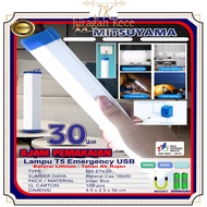 JUKE Lampu T5 USB Rechargeable Emergency 5V LED 30 Watt Panjang 52 CM MS-E7630 Mitsuyama Bohlam SMD 