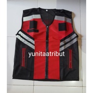 MERAH Red taslan vest/safety vest/motorcycle vest