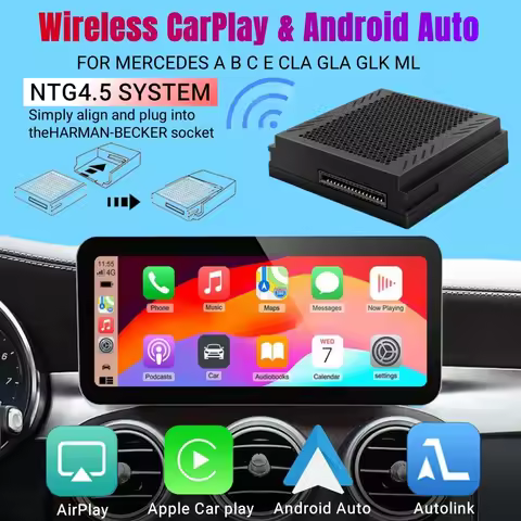 Upgrade Wireless Carplay Suitable For Mercedes Benz A B C E CLA GLA GLK ML Sprinter NTG4.5 Becker Mo