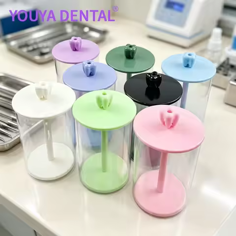 1pc Dental Suction Tube Storage Bucket Disposable Saliva Ejector Storage Box Dentistry Clinic Saliva