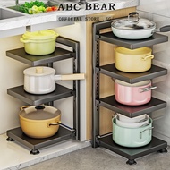 【SG】Adjustable Pot Rack Pot Organiser Under Sink Kitchen Sink Organiser Kitchen Rack Steel Kitchen P