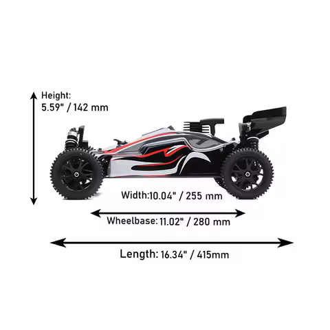 Nitro Powered Rc Car Hot Sale VRX Racing RH1007ZE SPIRIT 1/10 Scale 4WD Two Speed Buggy Radio Contro