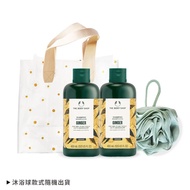 【THE BODY SHOP】薑根鏗活調理洗髮精春季限定禮【(400ml)X2+玫瑰沐浴球】贈精美禮袋-國際航空版