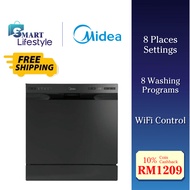 【FREE SHIPPING】Midea Free Standing Dishwasher WQP8-3802G / WQP12-5201F / WQP12-7635Q