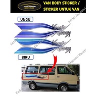 NISSAN VANETTE C22 VAN BODY STICKER STIKER VAN - BIRU / UNGU