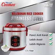 COSMOS Rice Cooker 2 Liter Panci Stainless Steel CRJ 9368