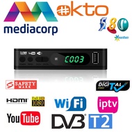 Ready Stock--->HD Mediacorp Box Tv Receiver Tuner Dvb T2 FreeView TV Box Tv Decorder Support Youtube