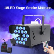 500W Portable Stage Smoke Machine 18 LED Halloween Party Fog Machine Small DISCO Atmosphere Equipmen