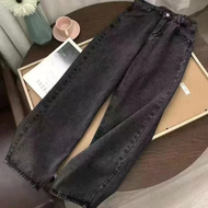 ✲ALSEEP✲ Streetwear Vintage 90s JNCO Jeans Big wing Embroidery Black Baggy Jeans womens Y2K New Hara