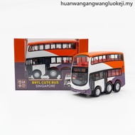 Produced by Yisheng Car Manager, Q Version B9TL Singapore Bus Model, Color Coating, Plastic Material