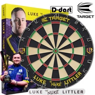 TARGET STEEL TIP DARTBOARD - LUKE LITTLER THE NUKE PROFESSIONAL STEEL TIP BRISTLE DART BOARD SET (PA