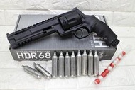 台南 武星級 Umarex T4E HDR68 TR68 防身 左輪 鎮暴槍 CO2槍 + CO2小鋼瓶 + 辣椒彈