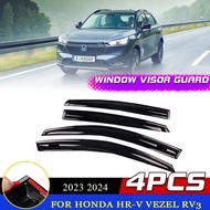 Windows Door Visor for Honda HR-V HRV Vezel RV3 2023 2024 Awnings Rain Eyebrow Guard Cover Smoke Def