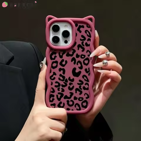 Print Cat Ear Wave Phone Case For Samsung Galaxy A73 A57 A56 A55 M55 F55 A54 A52S A51 A50S A42 J7 Pr