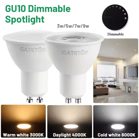1-20pcs led Spotlight gu10 Bulb dimming warm cold white light 120° 38° 3000K 4000K 6000K for home be
