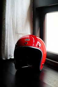 GALLOP 昭和系列 素色 3/4 復古安全帽 紅色