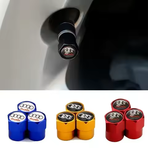 Alloy Car Modified Tire Stem Valve Caps Wheel Cover for Audi Sline A8 RS4 RS6 A3 A5 A6 A4 RS3 RS7 RS
