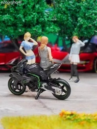 [Super Hot] 1:64 Kawasaki H2R alloy mini motorbike simulating static pocket car model