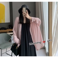 [Keep Your Own 2 Colors] Loose Lazy Ice Silk Sunscreen Jacket See-Through Sunscreen Jacket Thin Jack