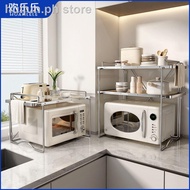 ✲New stainless steel multi-layer kitchen storage rack microwave rice cooker fryer oven countertop integrated