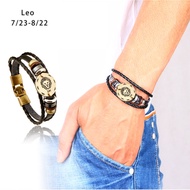 สร้อยข้อมือ 12 ราศี  Zodiac Signs Aries Leo Bracelet Constellations charm men bracelets Virgo Pisces