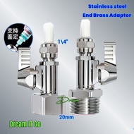 WATER FILTER ADAPTER VALVE - 1/2" X 1/4" (6MM) BRASS VALVE For Cukoo,Coway,Elken water Purifier Mesi