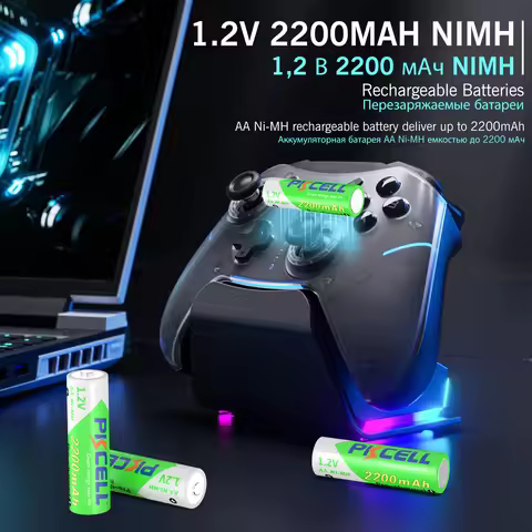 40PC PKCELL AA 2200mah 1.2v NI-MH AA Rechargeable Batteries low self charge Battery And 1PC Battery 