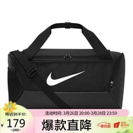 耐克NIKE男女通款单肩包桶包BRASILIA休闲包DM3976-010黑色中号