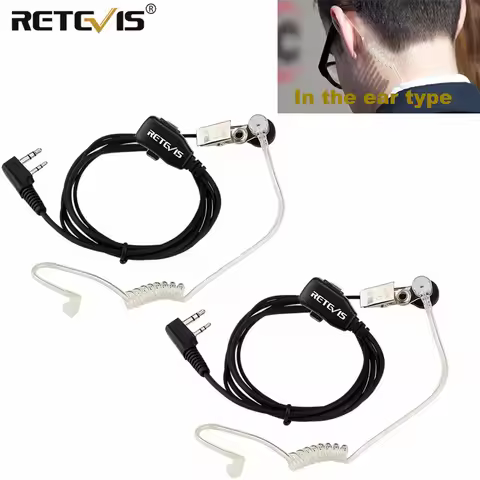 Retevis EAK001 RT22 Walkie Talkie Earpiece 2Pin Acoustic Tube PTT Mic Walkie Talkie Headset for Baof