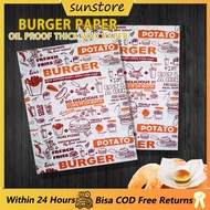 (50Pcs/100Pcs) Sheets Wax Paper Burger Wrap Sandwich Greaseproof Liner Wax Paper Burger Sand Cake