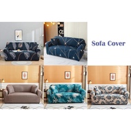 1/2/3 Seater Solid Color Sofa Cover Stretch Sarung Kusyen Universal Slipcover Seat Cover(with foam sticks)