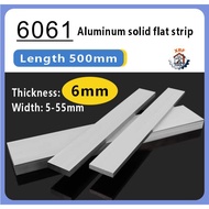 6061 Aluminum Alloy Flat Strip Length 500mm Thickness 6mm 6061mm Aluminum Solid Flat Bar Aluminum Fl