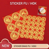 Fu Hoki Sticker / Fuk Rejeki Hok Sticker / Chinese New Year Cake Sticker / Fruit Sticker Hoki Sticke