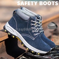 Ready Stock High-Top Safety Shoes Men's Welder Shoes Steel Toe Shoes Anti-slip Protection Welding Shoes Men's Work Shoes Protection Safety Shoes Anti-smashing Steel Toe Shoes Anti-