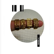 Brass Abacus Gold Plated Ring