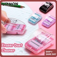 LIZMON Eraser Dust Cleaner Students Gift With Cute Eraser Manual Mini Desktop Sweeper