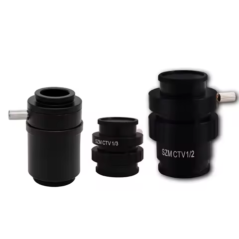 0.5X 0.35X 1X C-mount Lens SZMC TV1/2 TV1/3 CTV Adapter For Trinocular Stereo Microscope Replacement
