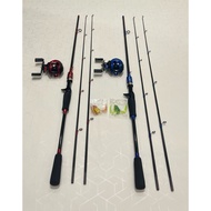 1 Set of HIVE Monster II Casting Rods + 1 Solid Tip + Bonus Soft Frog (2pcs)