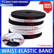 Tali Getah Lubang Butang/Getah Berlubang/Elastic Band With Button Hole/Waist Elastic/Pregnancy Pant(Meter)