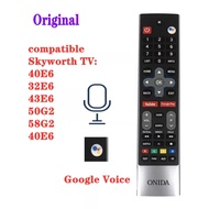 For Skyworth 40E6 32E6 43E6 50G2 58G2 40E6 4K Android TV NEW Original Remote control HOF19H705GPD10 